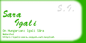 sara igali business card
