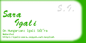 sara igali business card